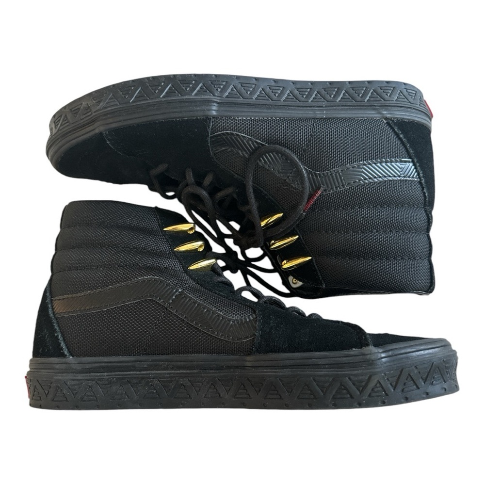 Vans Marvel Black Panther Sk8‎ Hi womens  Black Suede Sneakers Shoes Size 6